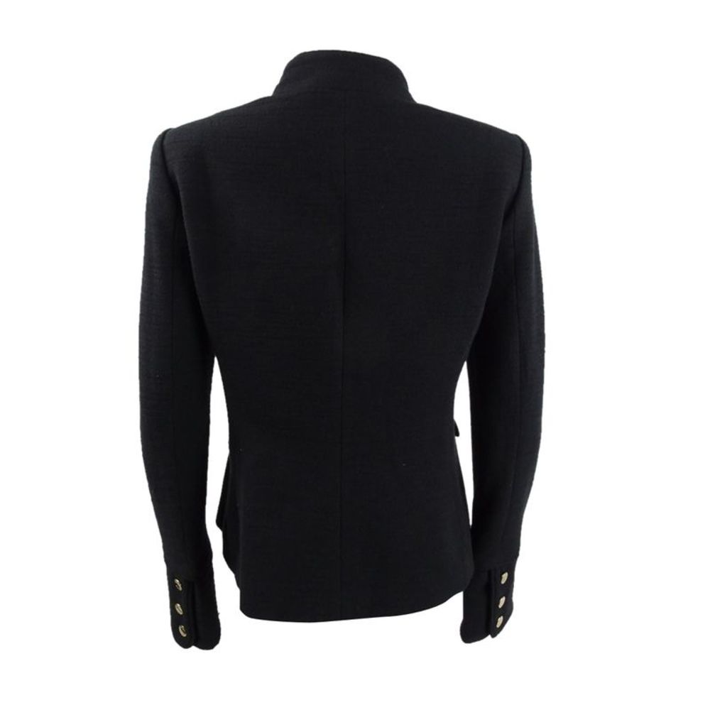 DKNY Women's Stand-Collar Double-Breasted Military Jacket - Black - Picture 3 of 3